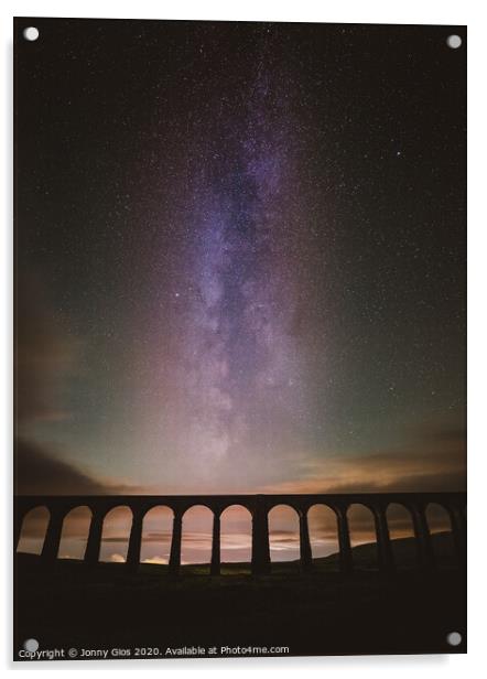 Ribblehead Viaduct at Night  Acrylic by Jonny Gios