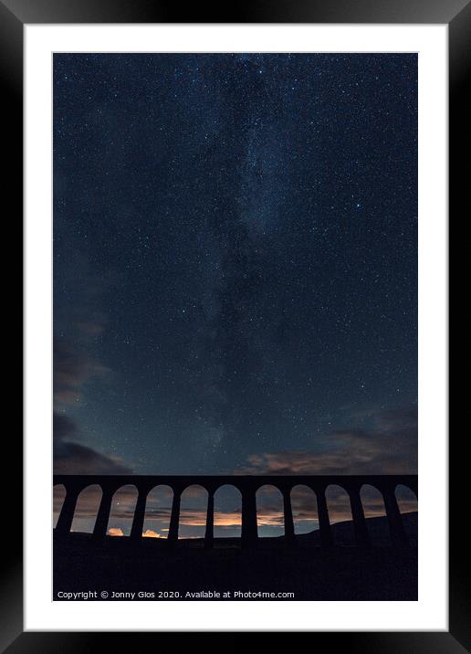Ribblehead Viaduct Stars Framed Mounted Print by Jonny Gios