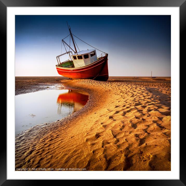 Low Tide Framed Mounted Print by Peter O'Reilly