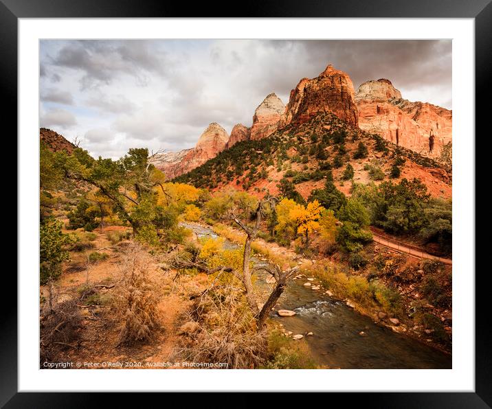The Watchman, Zion National Park Framed Mounted Print by Peter O'Reilly
