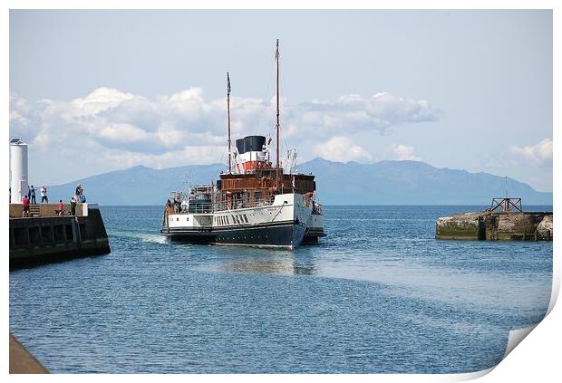 PS Waverley arriving at Ayr Print by Allan Durward Photography