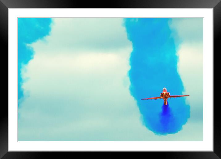 Red Arrow Framed Mounted Print by Michael Smith
