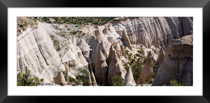 Tent Rocks, New Mexico Panorama Framed Mounted Print by Steven Ralser