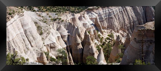 Tent Rocks, New Mexico Panorama Framed Print by Steven Ralser