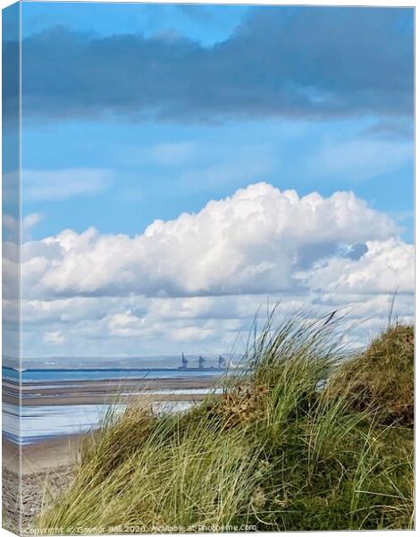 Sker Beach, South Wales Canvas Print by Gaynor Ball