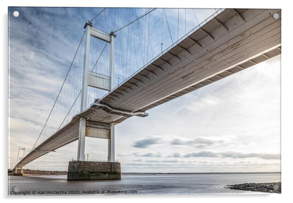 The Severn Bridge Acrylic by Karl McCarthy