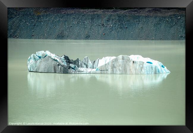 Iceberg - Mount Cook Framed Print by Laszlo Konya