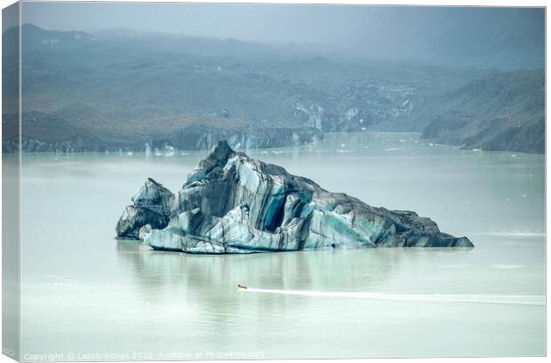 Iceberg - Mount Cook Canvas Print by Laszlo Konya