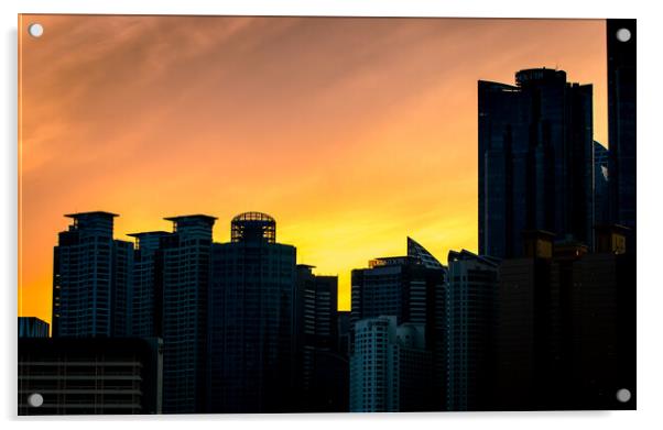 gloomy Sunset at Busan Acrylic by Ambir Tolang