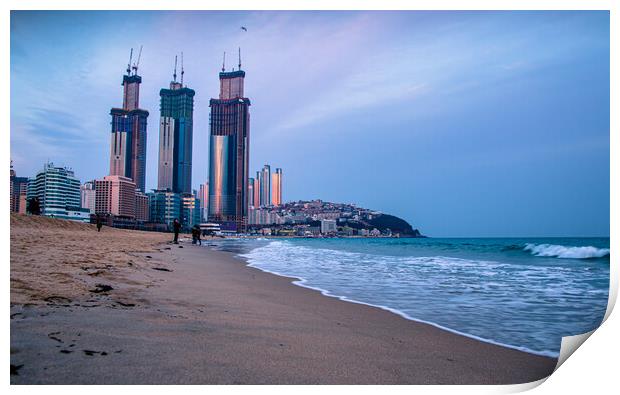 seascape of Busan beach, Print by Ambir Tolang