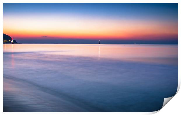 morning view of Busan beach Print by Ambir Tolang