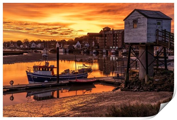 Sunrise at Wells-Next-The-Sea  Print by Gary Pearson