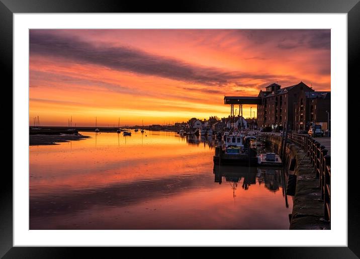 Sunrise over the granary at Wells Framed Mounted Print by Gary Pearson