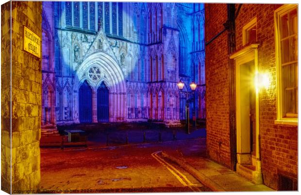 York Minster at Christmas  Canvas Print by Alison Chambers