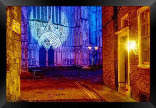 York Minster at Christmas  Framed Print by Alison Chambers