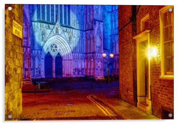 York Minster at Christmas  Acrylic by Alison Chambers