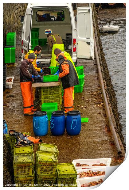 Fishermen at work #5 Print by Richard Smith