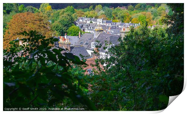 Lewes Town Rooftops Print by Geoff Smith