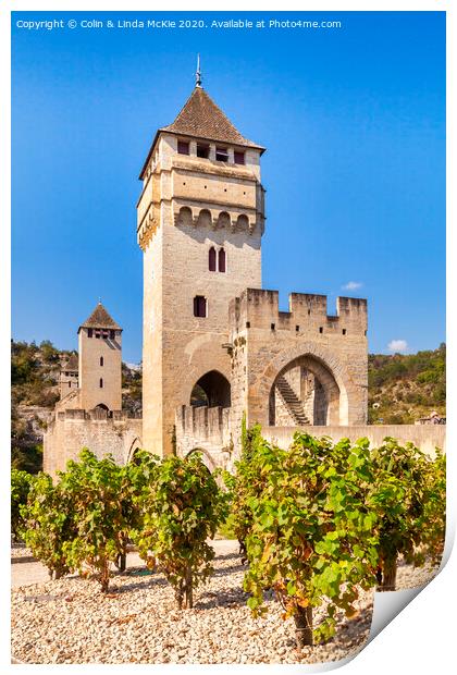 Pont Valentre, Cahors Print by Colin & Linda McKie