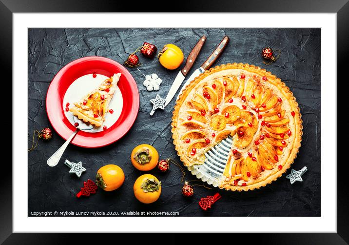 Christmas fruit tart Framed Mounted Print by Mykola Lunov Mykola