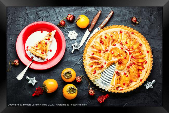 Christmas fruit tart Framed Print by Mykola Lunov Mykola