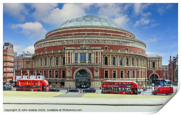 The Royal Albert Hall, London, England  Print by John Keates