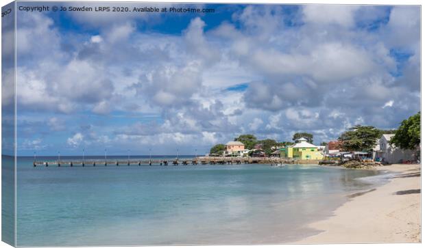 Speightstown Beach, Barbados Canvas Print by Jo Sowden
