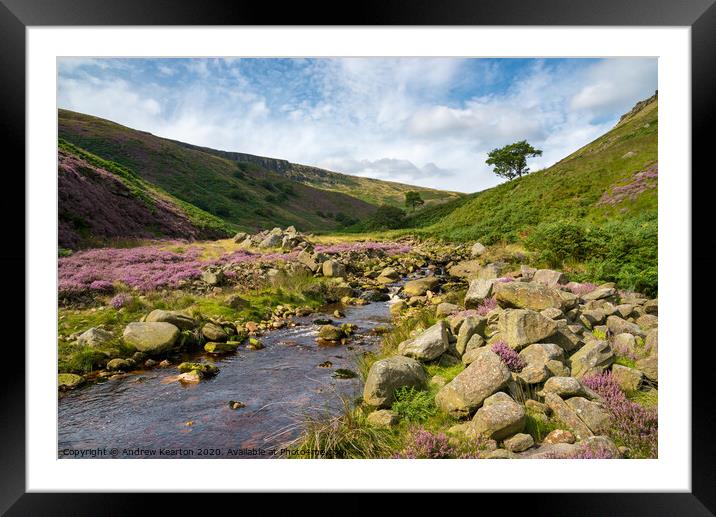Crowden Brook, Derbyshire, England Framed Mounted Print by Andrew Kearton