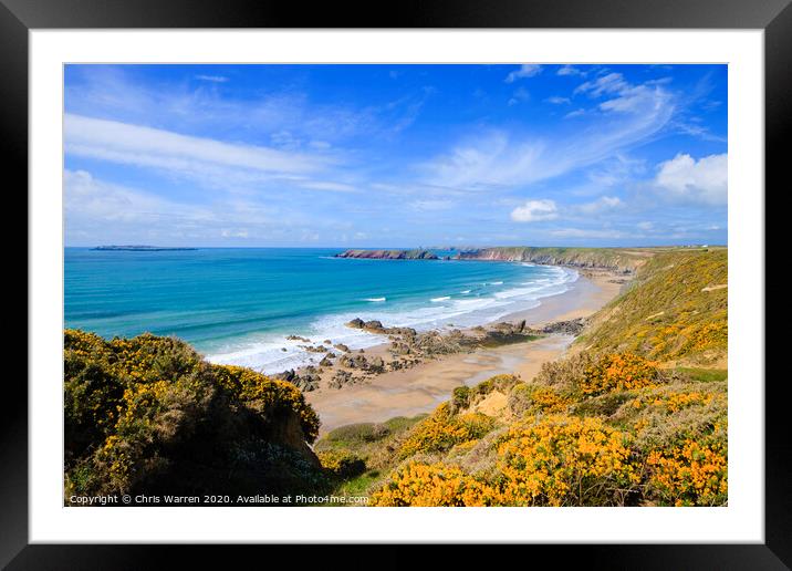 Marloes St Brides Bay Pembrokeshire Wales Framed Mounted Print by Chris Warren