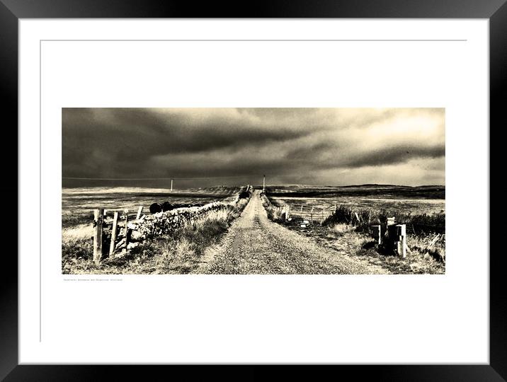 Farmtrack: Anonymous and Ubiquitous (Scotland) Framed Mounted Print by Michael Angus