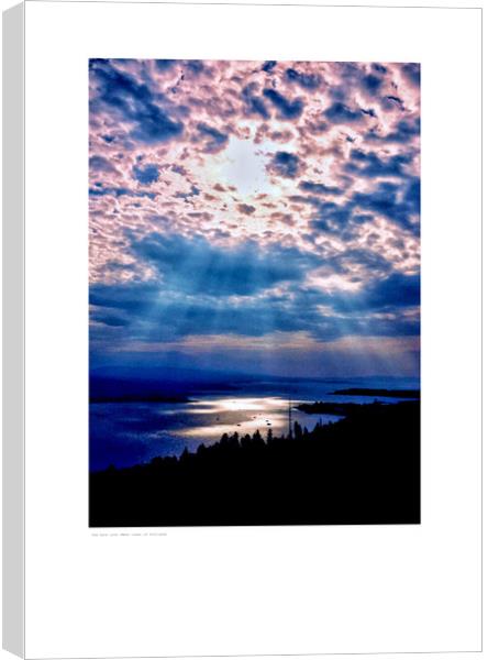 God-light over Gare Loch (Scotland) Canvas Print by Michael Angus