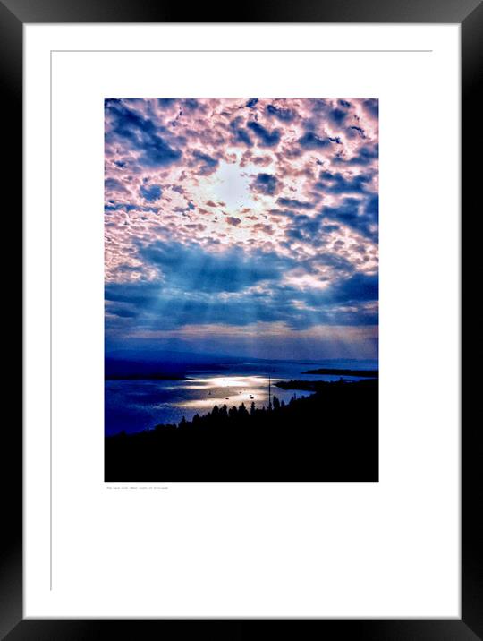 God-light over Gare Loch (Scotland) Framed Mounted Print by Michael Angus