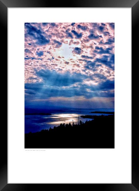 God-light over Gare Loch (Scotland) Framed Print by Michael Angus