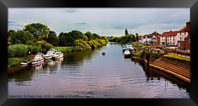 Looking down the River Severn at Upton-on-Severn Framed Print by Frank Irwin