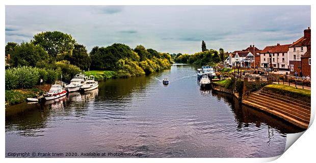 Looking down the River Severn at Upton-on-Severn Print by Frank Irwin