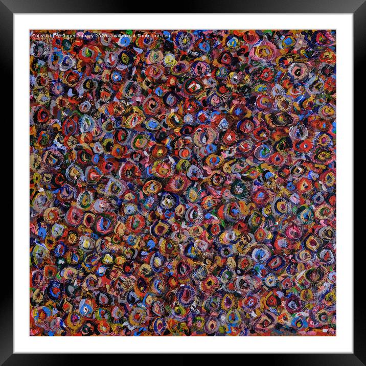 'Orbit' Acrylic Abstract Framed Mounted Print by Roger Aubrey