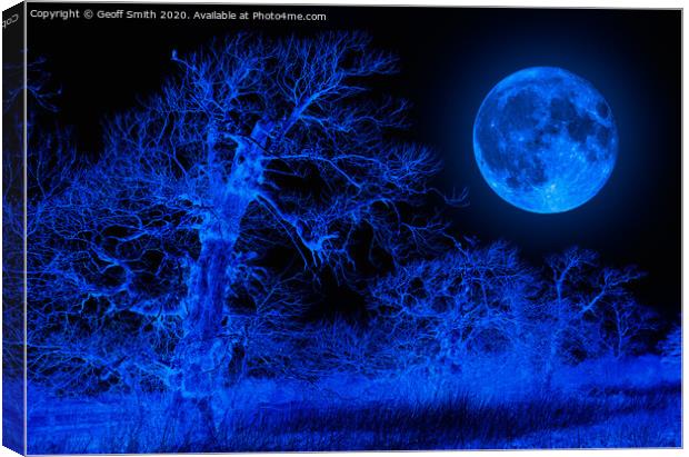 Electric Blue Moon Canvas Print by Geoff Smith