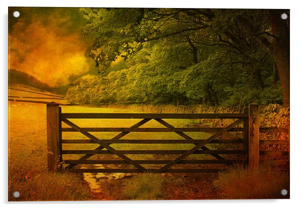 The Gate . Acrylic by Irene Burdell