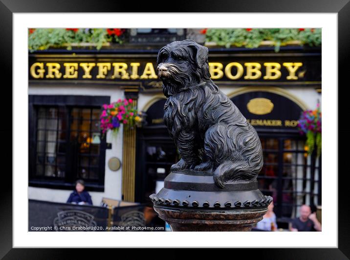 Greyfriars Bobby Framed Mounted Print by Chris Drabble