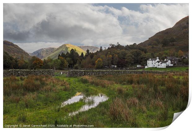 Patterdale landscape - Lake District Print by Janet Carmichael