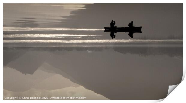 Impressions of Derwent Water Print by Chris Drabble