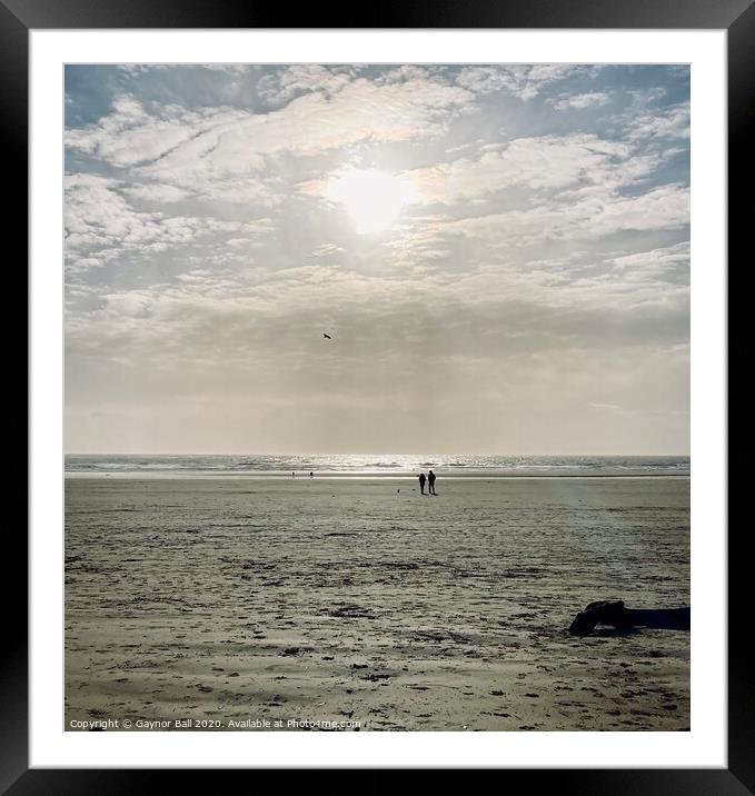 Reflecting sunshine Framed Mounted Print by Gaynor Ball