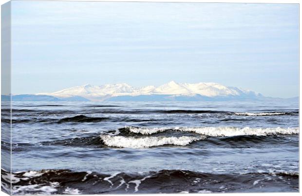 Snow topped Arran  Canvas Print by Allan Durward Photography