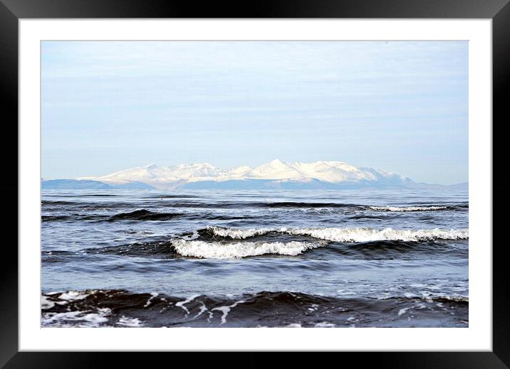 Snow topped Arran  Framed Mounted Print by Allan Durward Photography