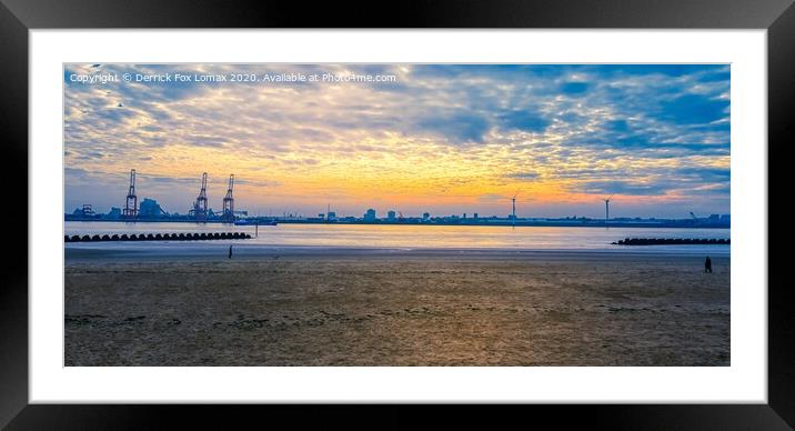 Liverpool and seaforth docks Framed Mounted Print by Derrick Fox Lomax