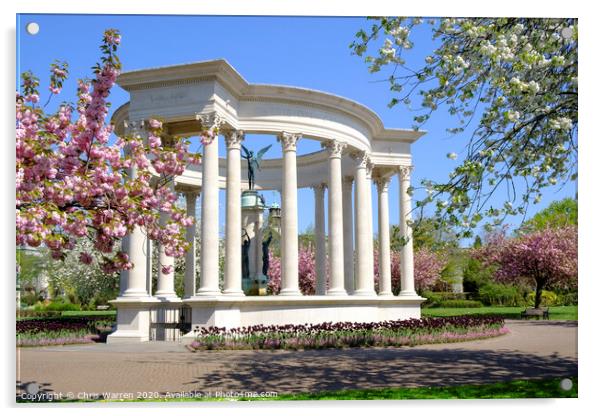 Alexandra Gardens Cathays Park Cardiff Wales Acrylic by Chris Warren