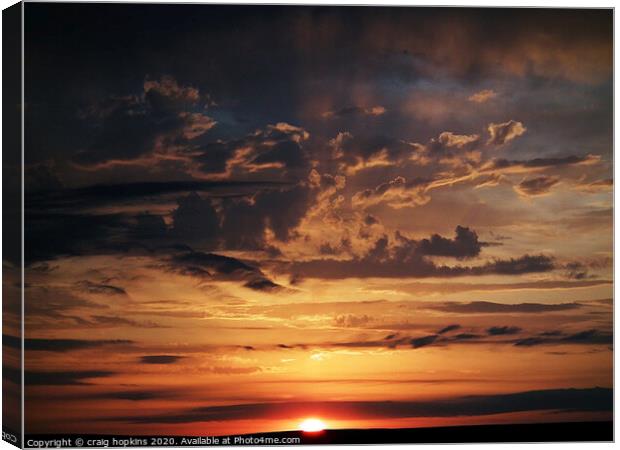 Yorkshire sunset Canvas Print by craig hopkins