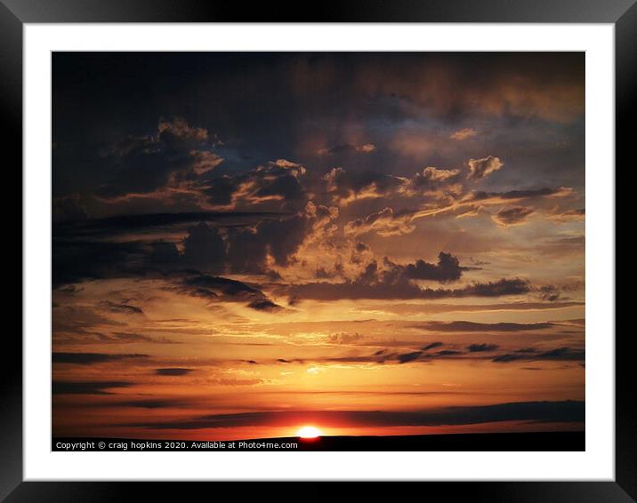 Yorkshire sunset Framed Mounted Print by craig hopkins