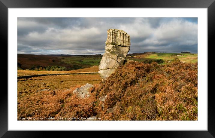 The Head Stone Framed Mounted Print by Chris Drabble