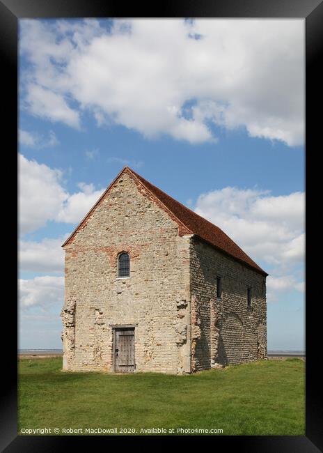 The Chapel of St Peter-on-the-Wall, Bradwell-on-Sea Framed Print by Robert MacDowall